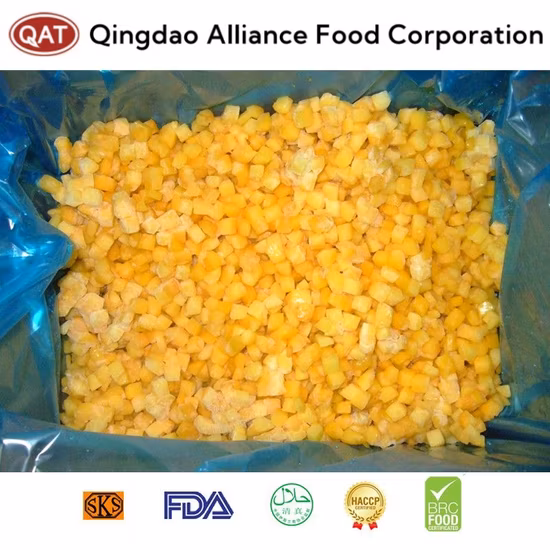 Exportateur IQF, pulpe de fruits en vrac, mangue Carabao congelée, vente en gros